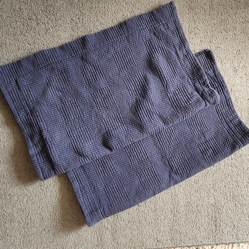 L.L. BEAN Sham Set Of 2 Pillowcovers  Blue Standard 20x25 Home Bedding Portugal